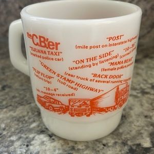 Vintage Anchor Hocking Fireking C.B’er mug